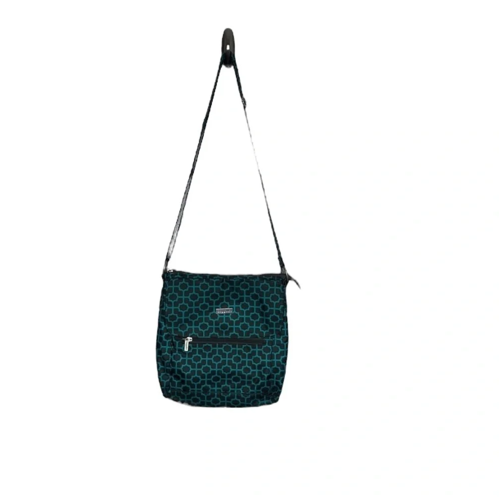 Baggallini Grey Teal Star Crossbody Travel Bag BLEMISH